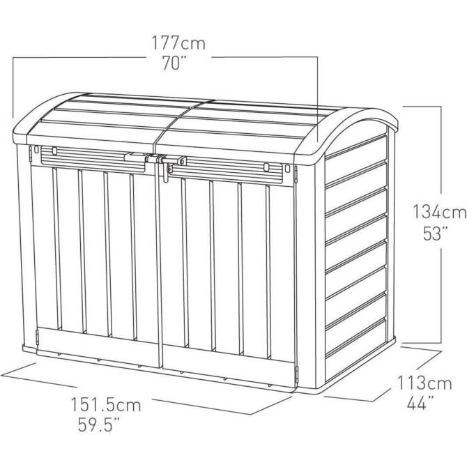 Keter 5.5′ x 3.5′ Store It Out Ultra Plastic Shed-oakleysgardenmachine- Free shipping