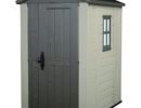 Keter 4’x6′ Factor Heavy Duty Plastic Garden Shed – Beige-oakleysgardenmachine- Free shipping